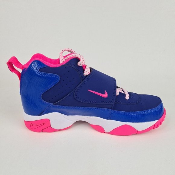 Nike Air Mission Blue Pink Basketball  Shoes Athletic Leather - Picture 3 of 12